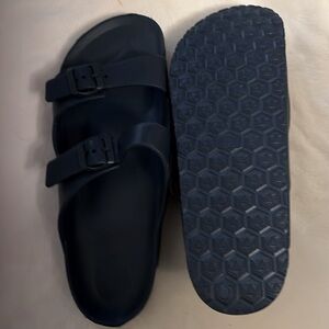 Sandals mens new size 12M navy George man made materials adjustable buckles